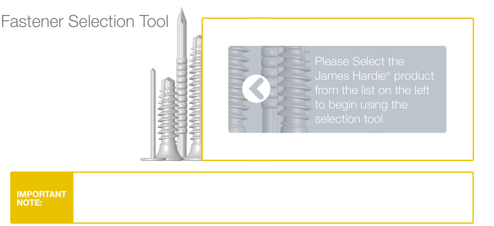 ACCEL JH ACCESS SOLUTIONS CENTRE FASTENER SELECTION TOOL JAMES HARDIE